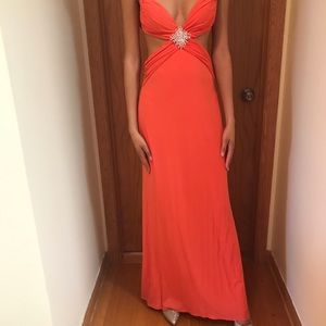 Orange Prom Dress - Size 2